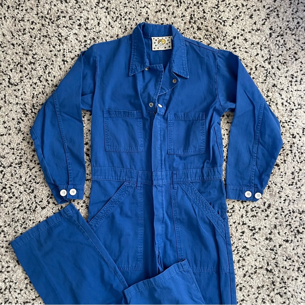 BIG BUD PRESS BLUE JUMPSUIT! size SMALL long sleeve.